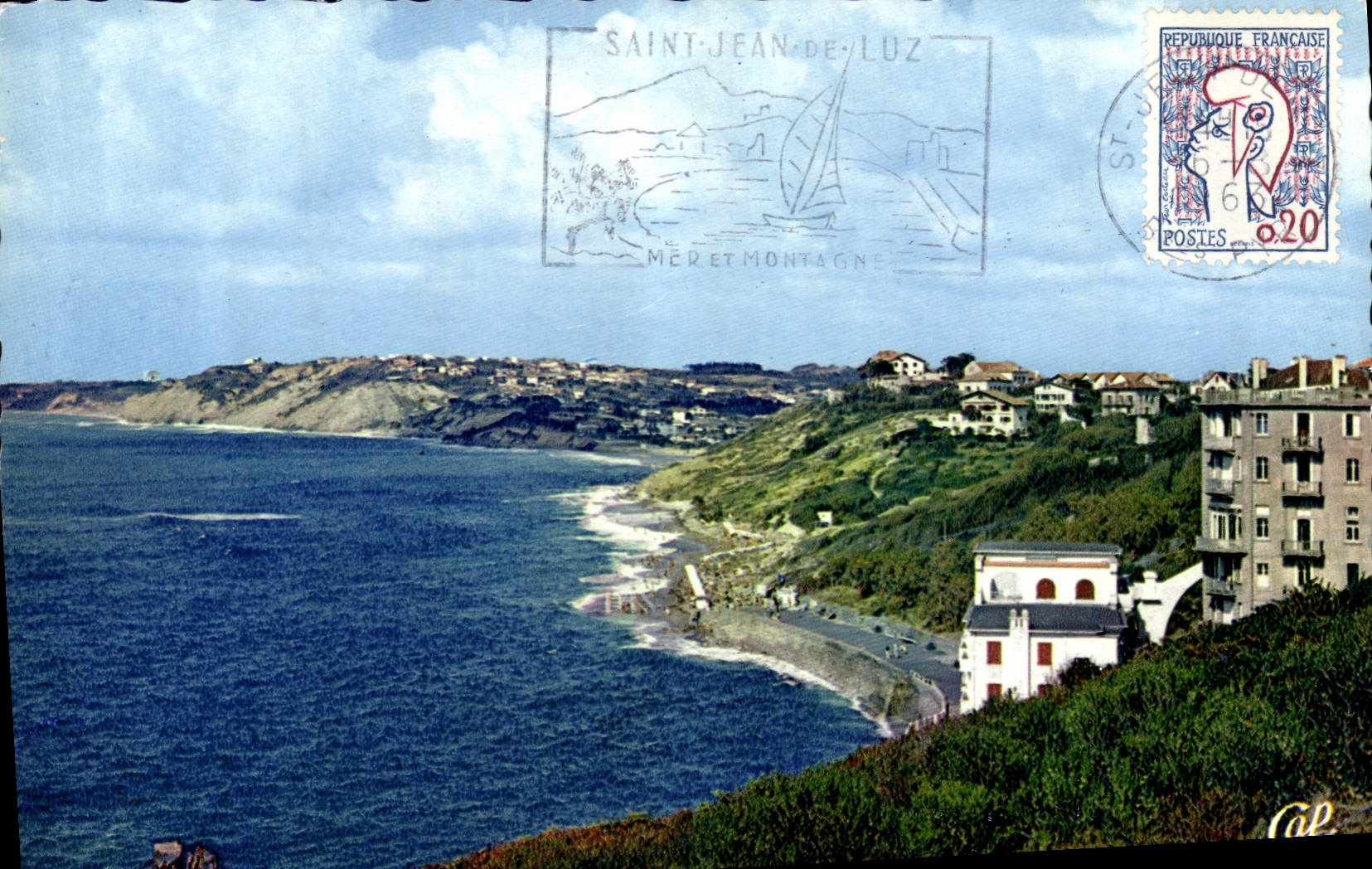 CPA Guethary Vue generale sur la Plage et Bidari 