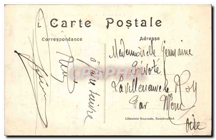 Château de Rochefort-en-Yvelines (S.-et-O) — Cour intérieure — Éditeur : Librairie Nouvelle, Rambouillet — Rückseite