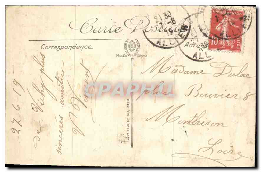 CPA Vichy La Source des Celestins  — Rückseite