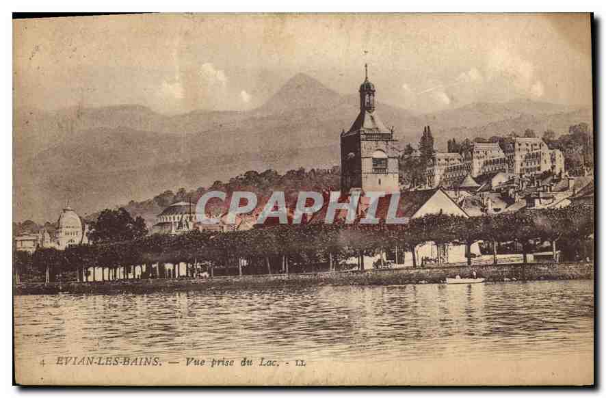 Évian-les-Bains — Vue prise du Lac — Lévy & Neurdein, Paris