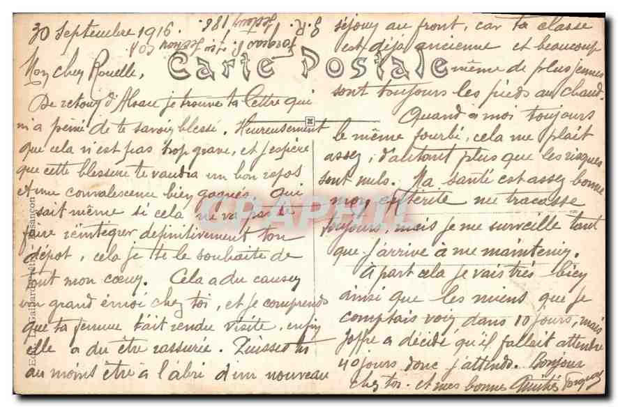 Porte Taillée - Le Doubs — Besançon — Excursion en Franche-Comté, n°23 — Rückseite