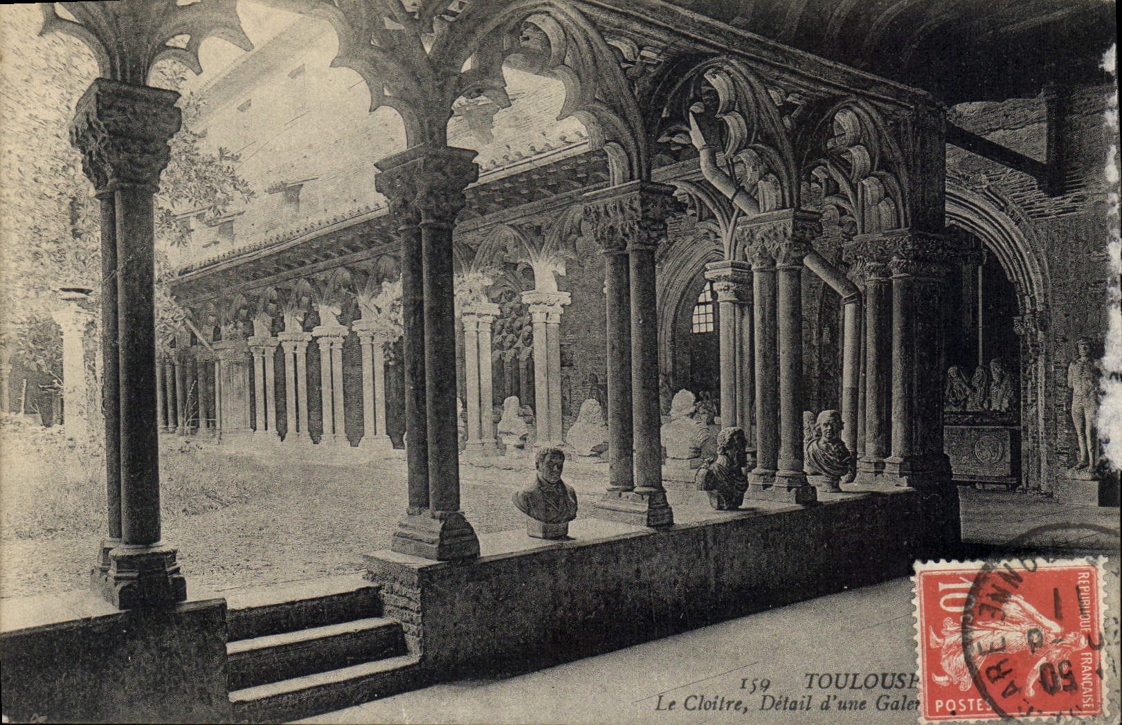 Toulouse — Le Cloître, Détail d'une Galerie — Éditeur inconnu, n° 159