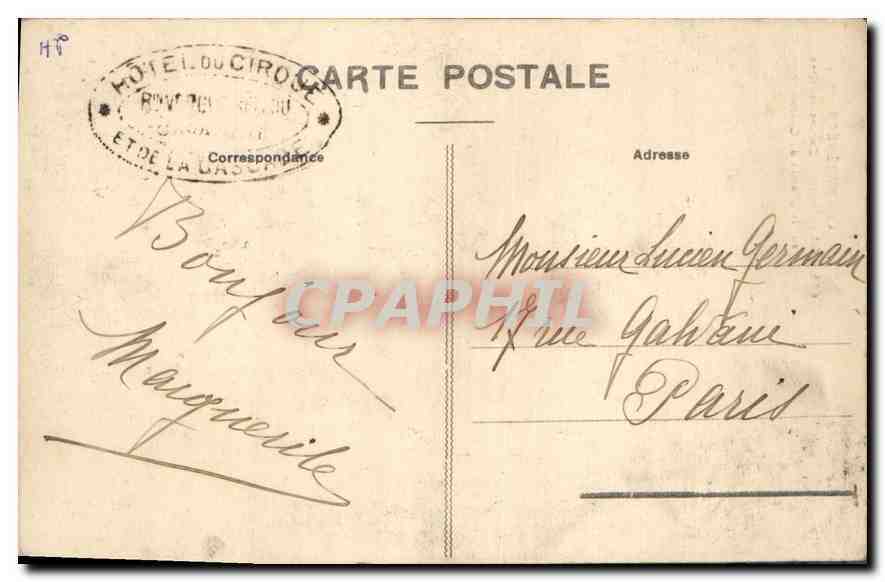 CPA Les Pyrenees Gavarnie Exouralonniestes sur le Chemin du Cirque  — Rückseite