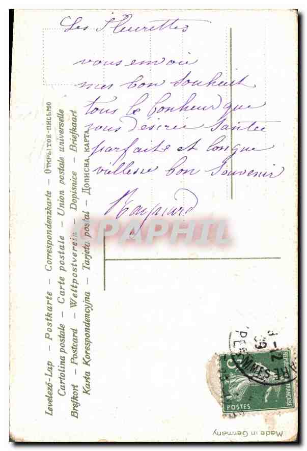 CPA Bonne annee — Rückseite