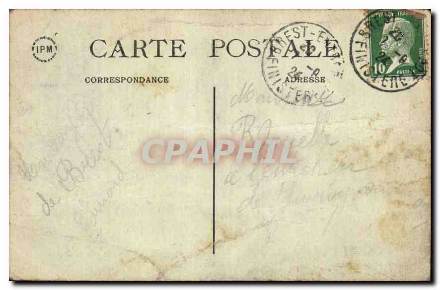 CPA Brest L'Avant port de Guerre Bateau — Rückseite