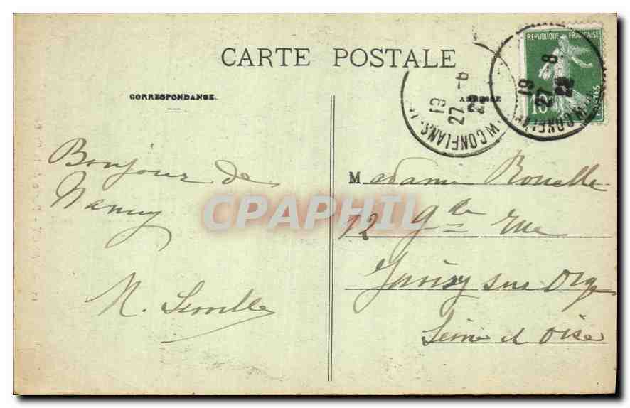 NANCY — Porte de la Craffe — Antiquité aux Petits Meubles — Rückseite