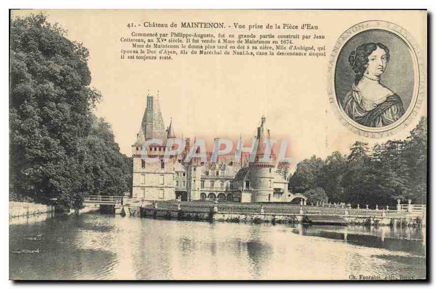 CPA Chateau de Maintenon Vue prise de la Piece d'Eau 