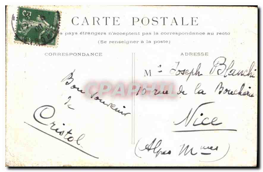 CPA Bordeaux La Grosse Cloche  — Verso