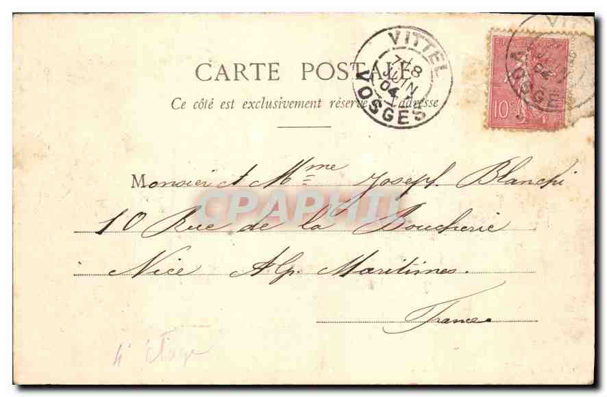 CPA Vittel Source Salee  — Rückseite