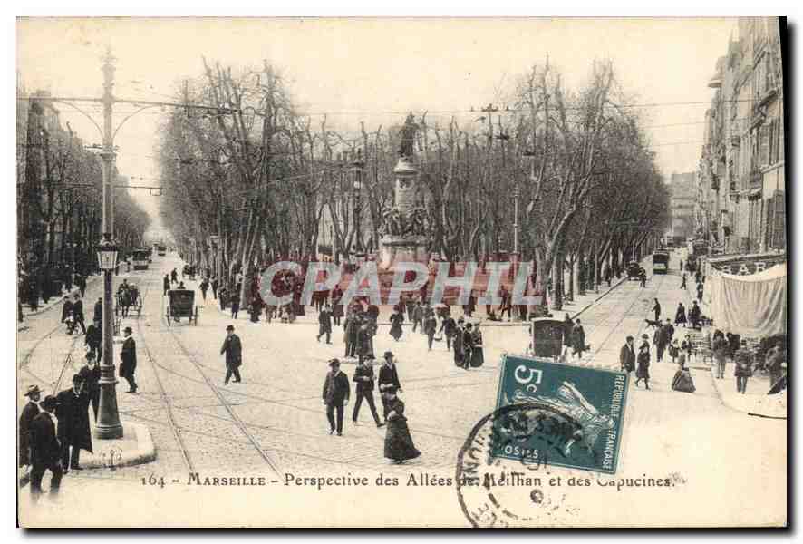 CPA Marseille Perspective des Allees de Meilhan et des Capucines 