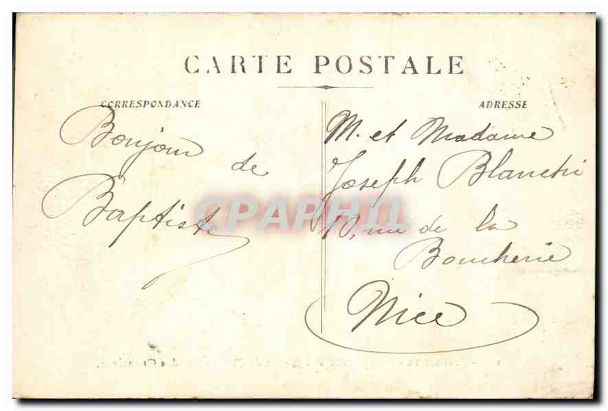 CPA Marseille Perspective des Allees de Meilhan et des Capucines  — Rückseite