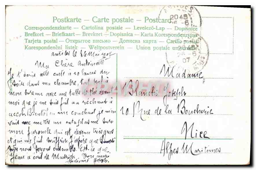CPA Fantaisie Femme — Verso