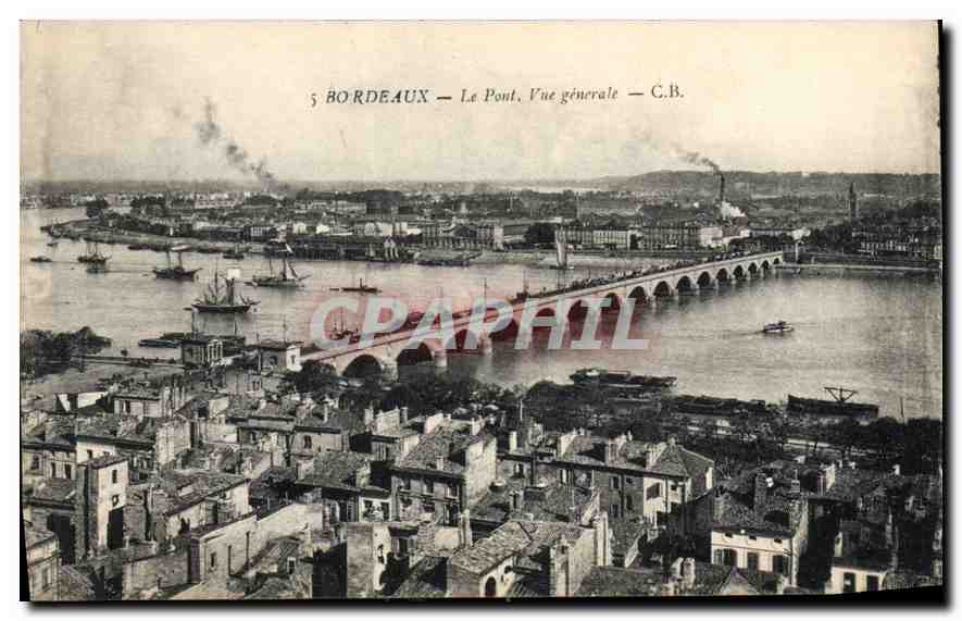 CPA Bordeaux Le Pont Vue generale 