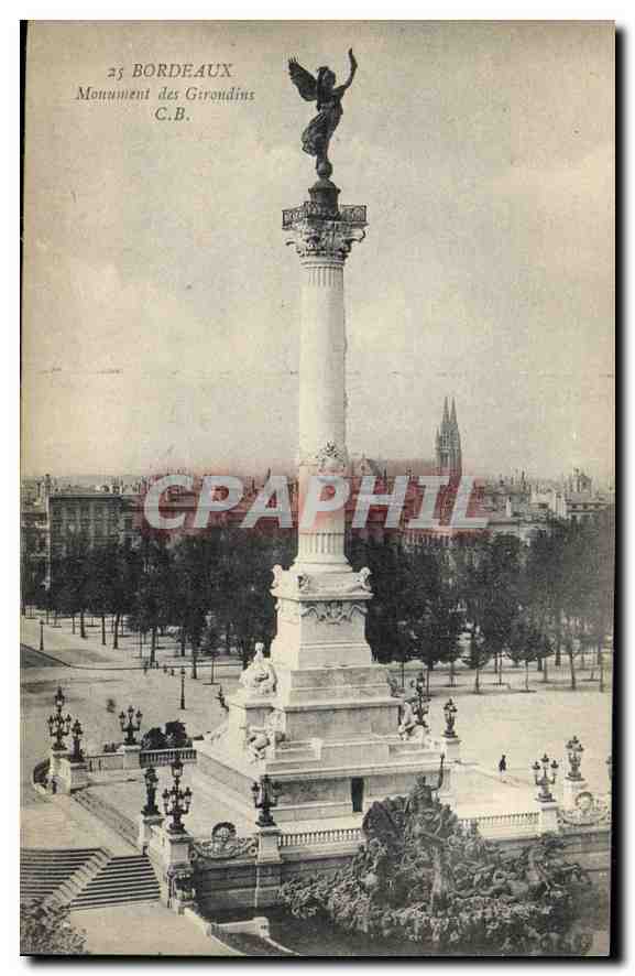 CPA Bordeaux Monument des Girondins 