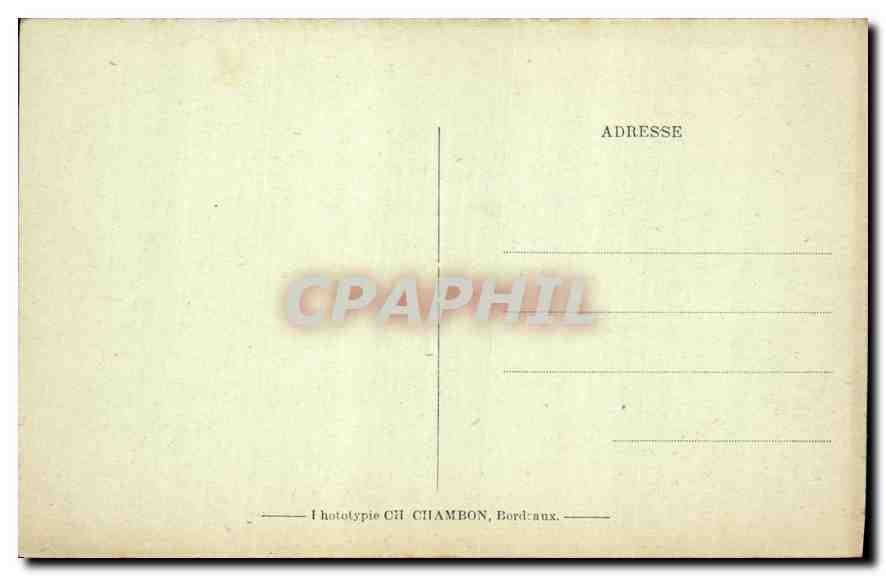 CPA Bordeaux Monument des Girondins  — Verso