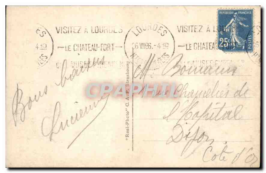 CPA Lourdes St MichelEsplanade et la Basilique  — Verso