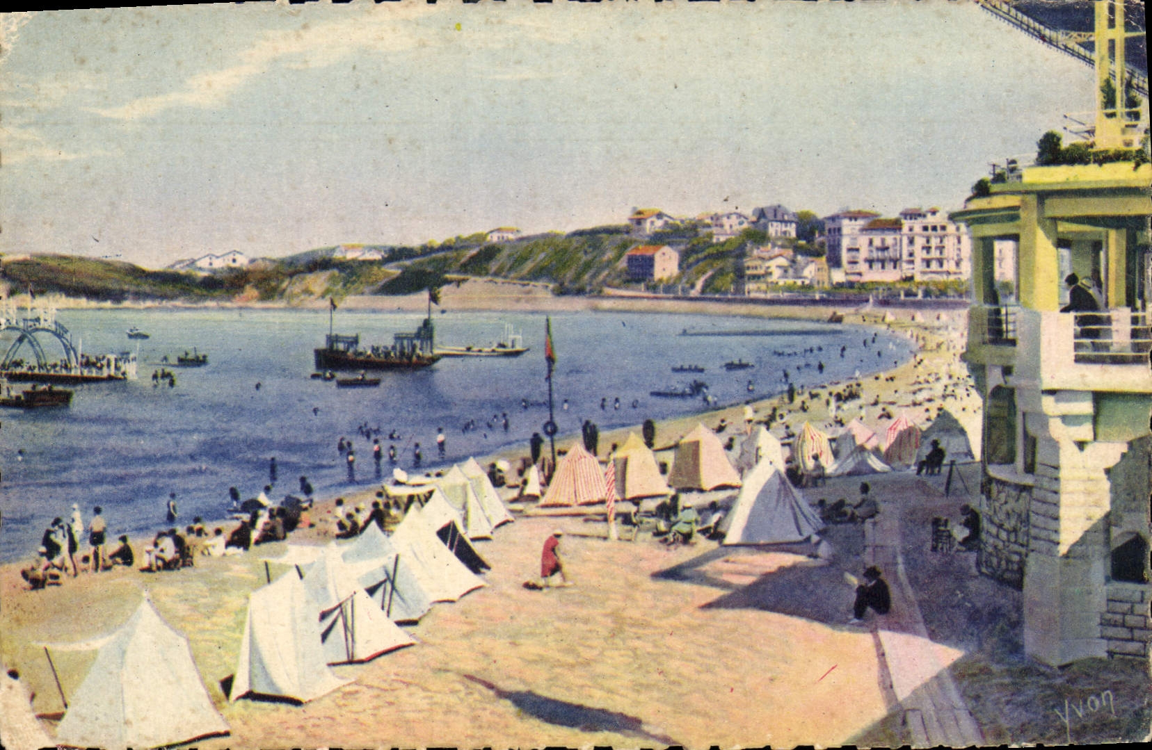 Saint-Jean-de-Luz — La Plage et la Pointe Sainte-Barbe — Les Éditions d'Art YVON