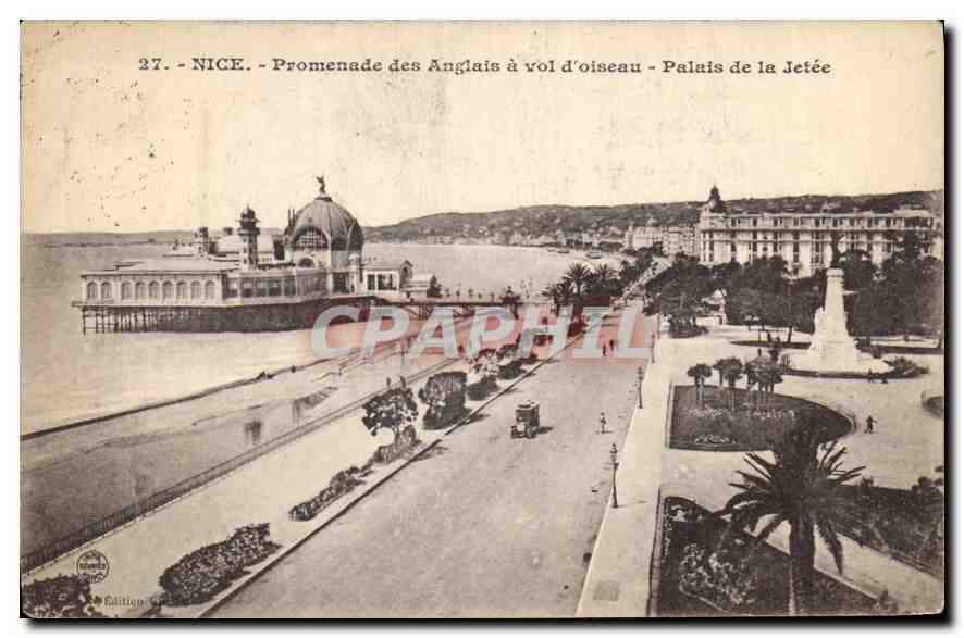 CPA Nice Promenade des Anglais a vol d'Oiseau Palais de la Jetee 