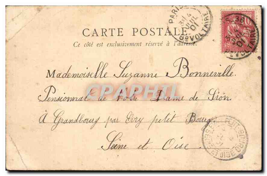 CPA Musee de Luxembourg Renard Le Bapteme  — Verso