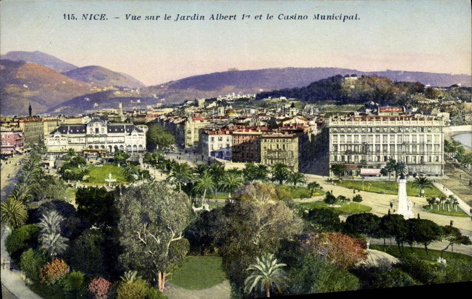 CPA Nice Vue sur le Jardin Albert 1er et le Casino Municipal 