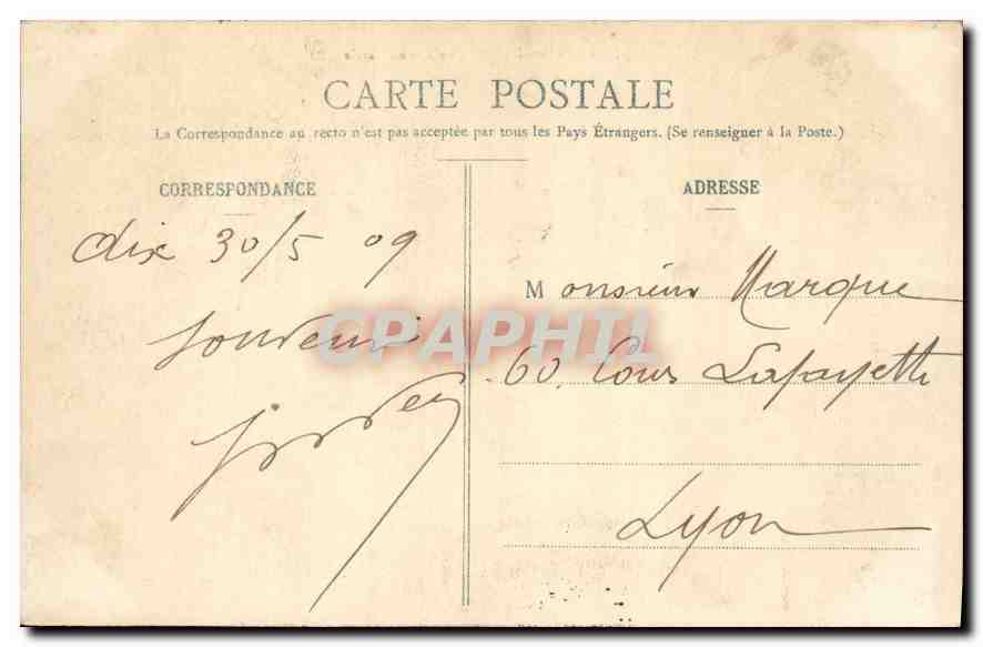 AIX-les-BAINS - Le Grand Cercle — éditeur L. Reynaud & Cie, Chambéry — Verso