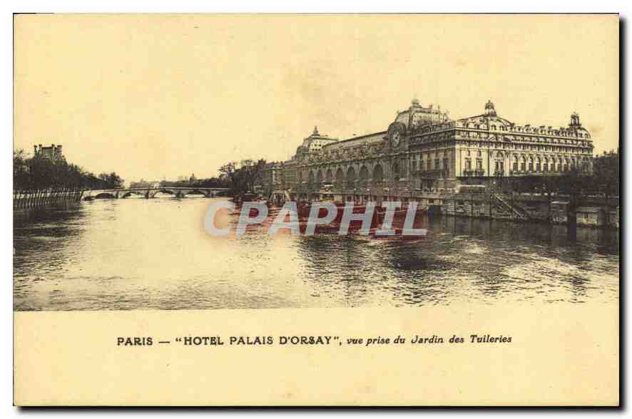 CPA Paris Hotel Palais d'Orsay vue prise du Jardin des Tuileries 