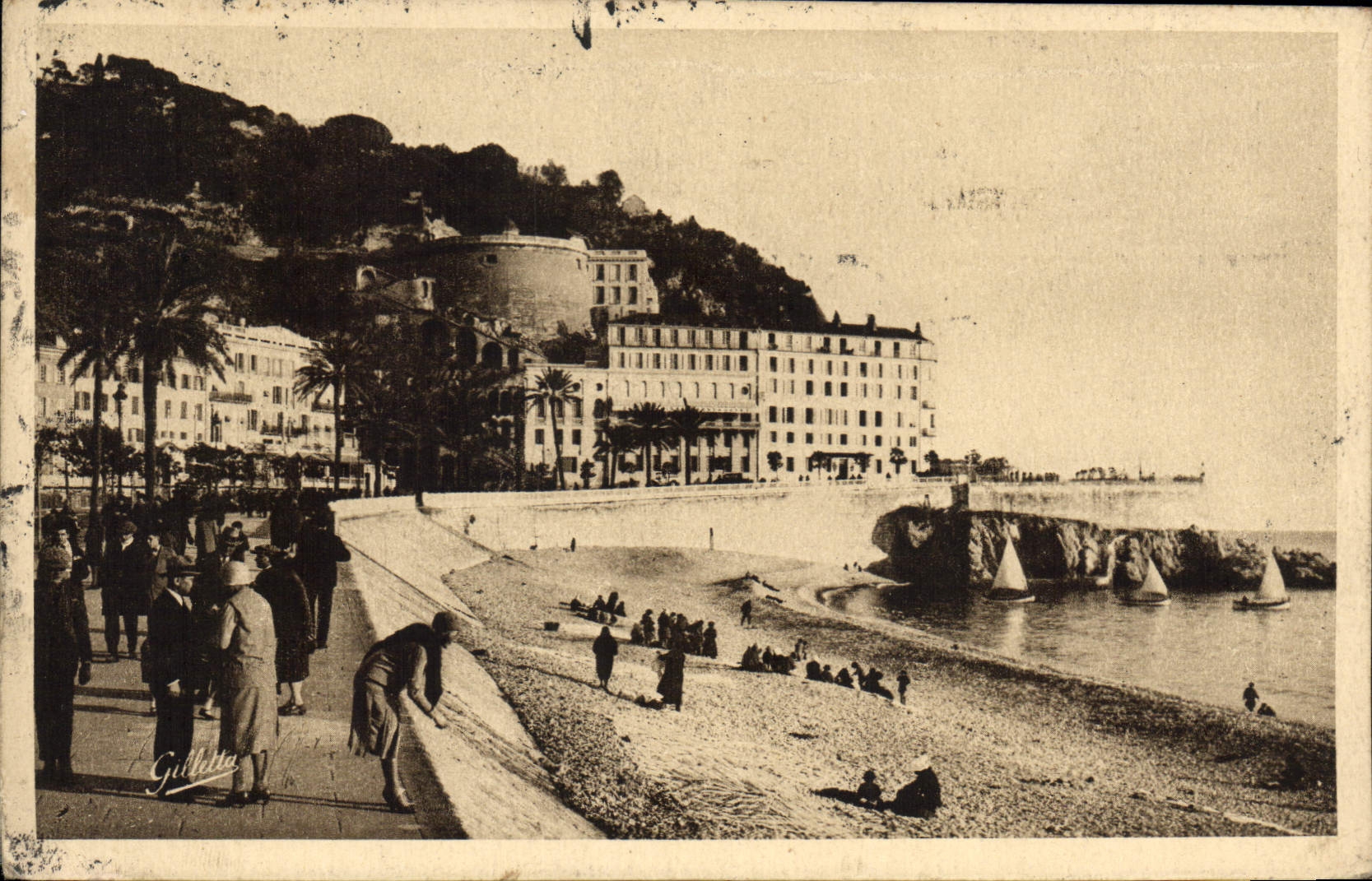 CPA Cote d'Azur Ertistique Nice Quai des Etats Unis 