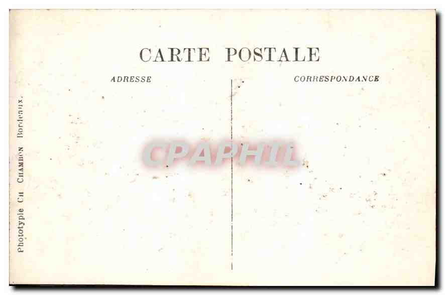 CPA Bordeaux Place des Quinconces  — Verso