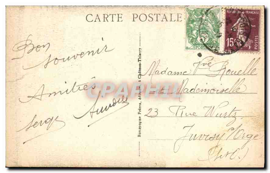 CPA Vitry la Francois Marne Le Monument aux Morts Guerre 1914  — Verso