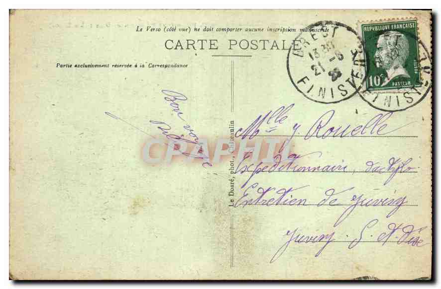 CPA Morgat Castel Dina Chateau des Geans par coruption Chateau de Dinant  — Back