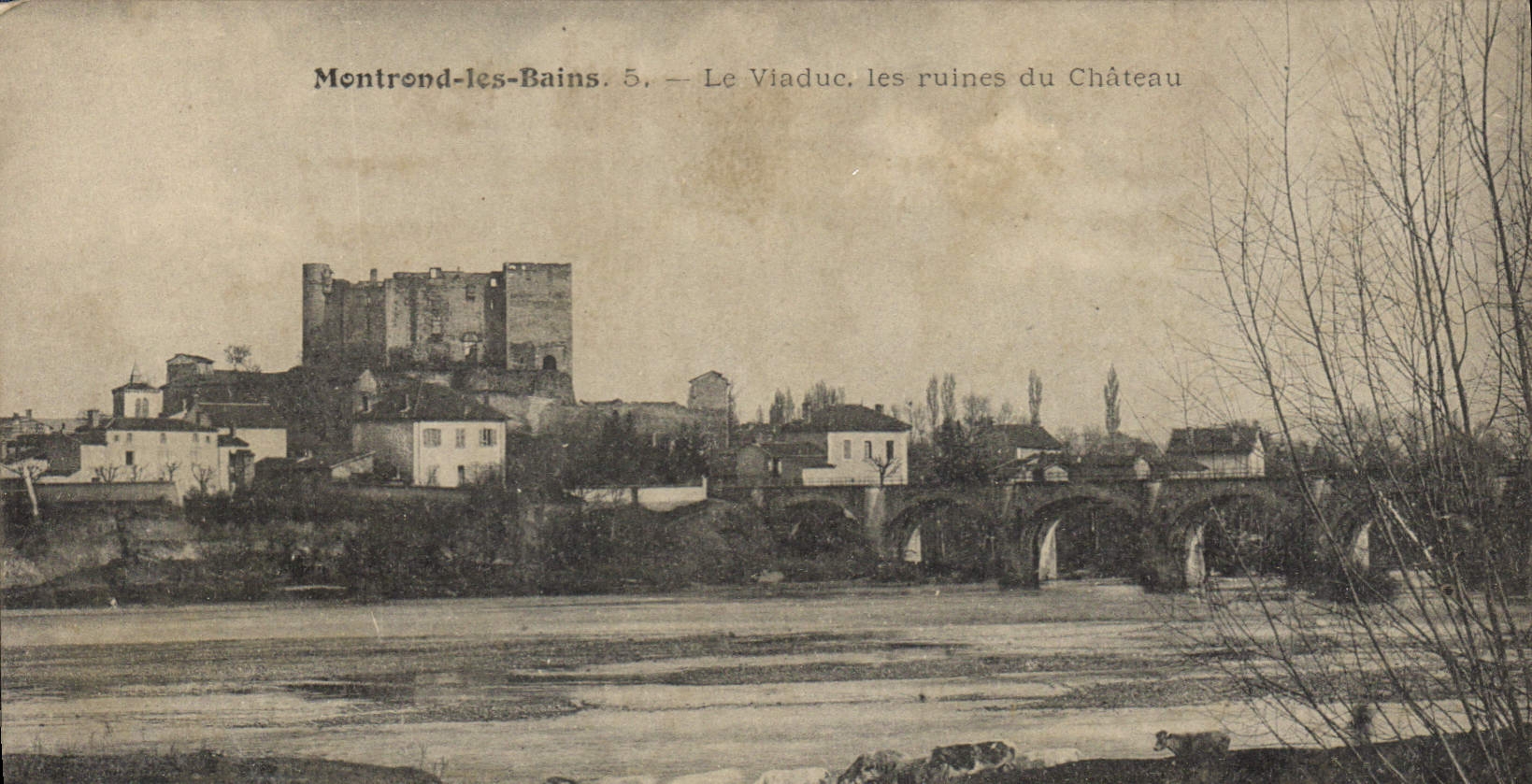 Montrond-les-Bains. 5. — Il Viadotto, le rovine del Castello