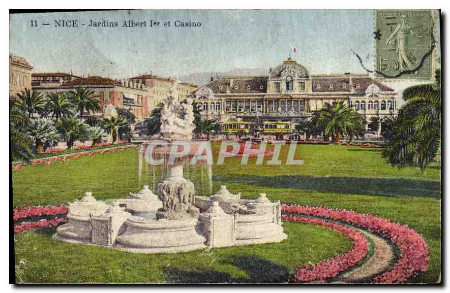 CPA Nice Jardins Albert I et Casino 