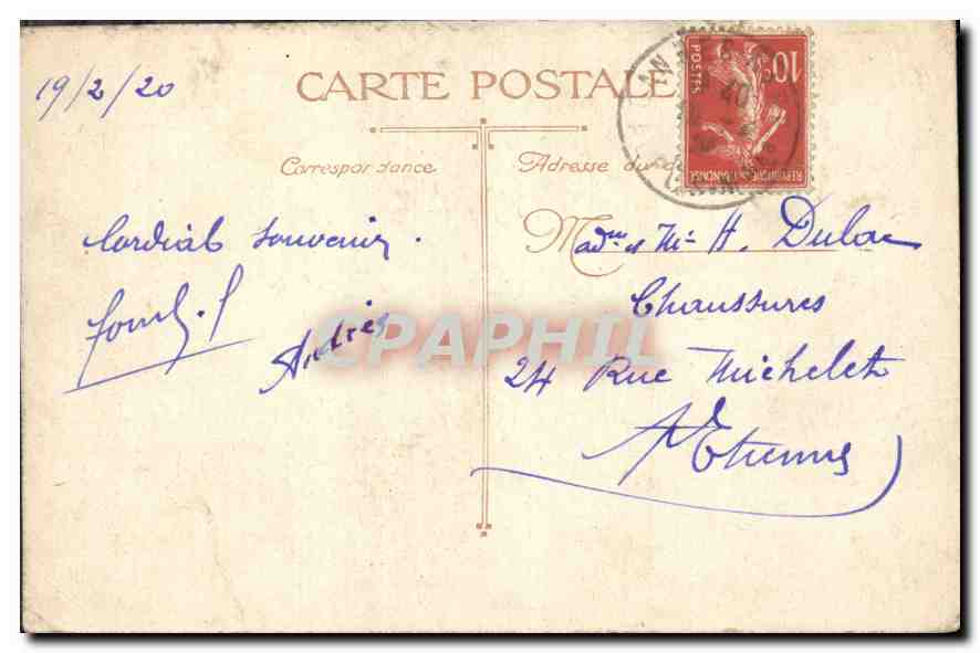 CPA Cannes Le Casino et le Monument d'Edouard VII  — Verso