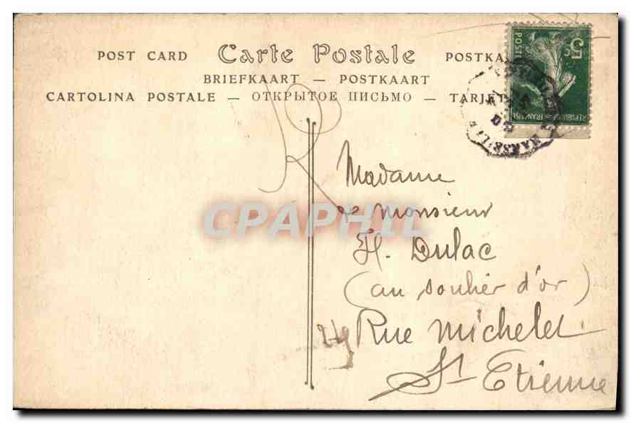 CPA Menton La Promenade du Midi Ane Mule — Rückseite