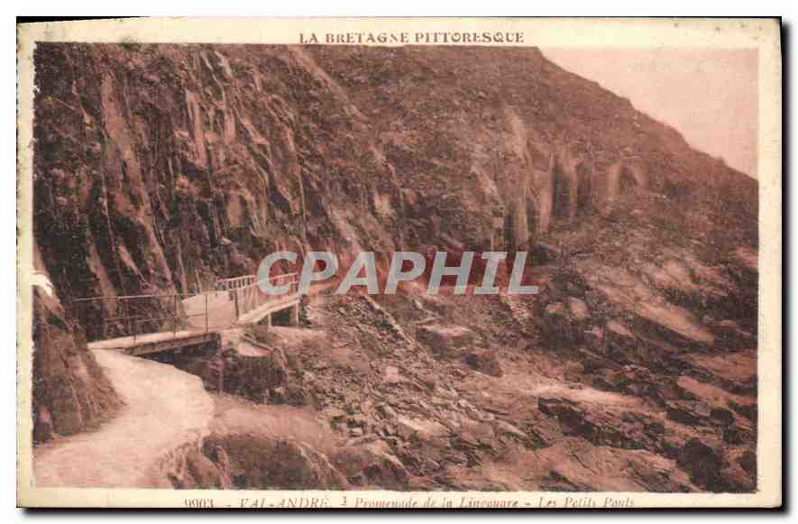 CPA La Bretagne Pittoresque Val Andre Promenade de la Lingouare Les Petits Ponts 