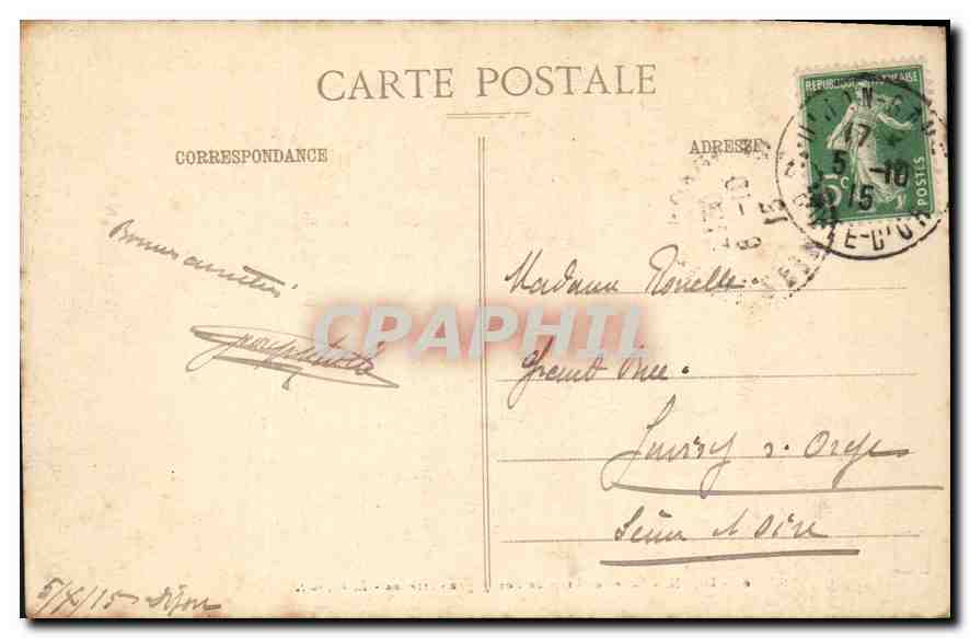 CPA Dijon Salle des Etats de Bourgogne Tribune  — Rückseite