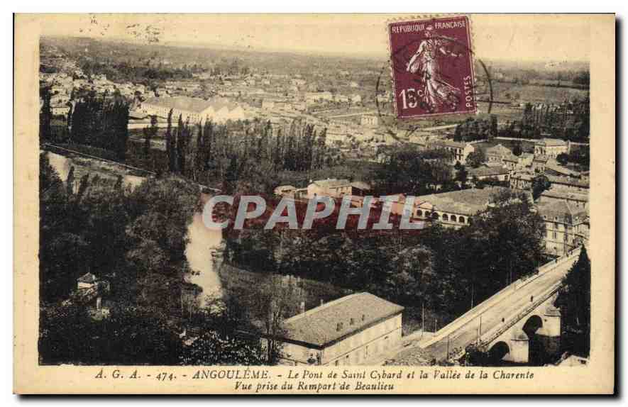 Angoulême — Vue prise du rempart de Beaulieu — A.G.A. n°474