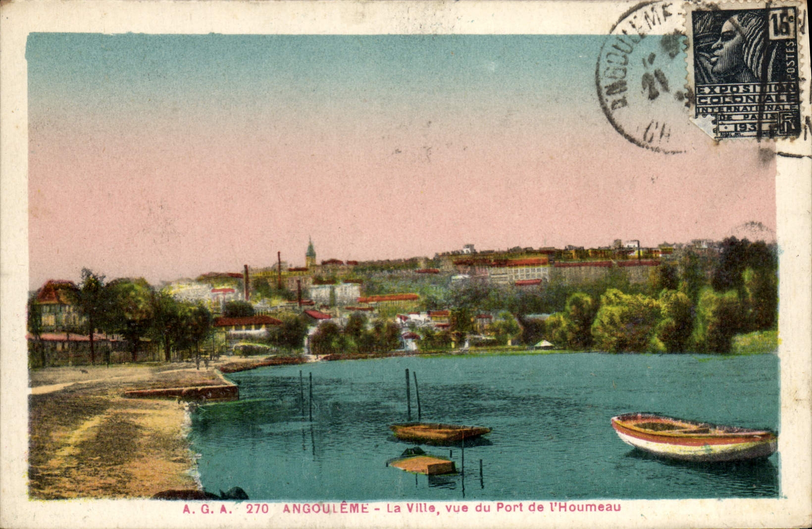Angoulême - La Ville, vue du Port de l'Houmeau — A.G.A. 270