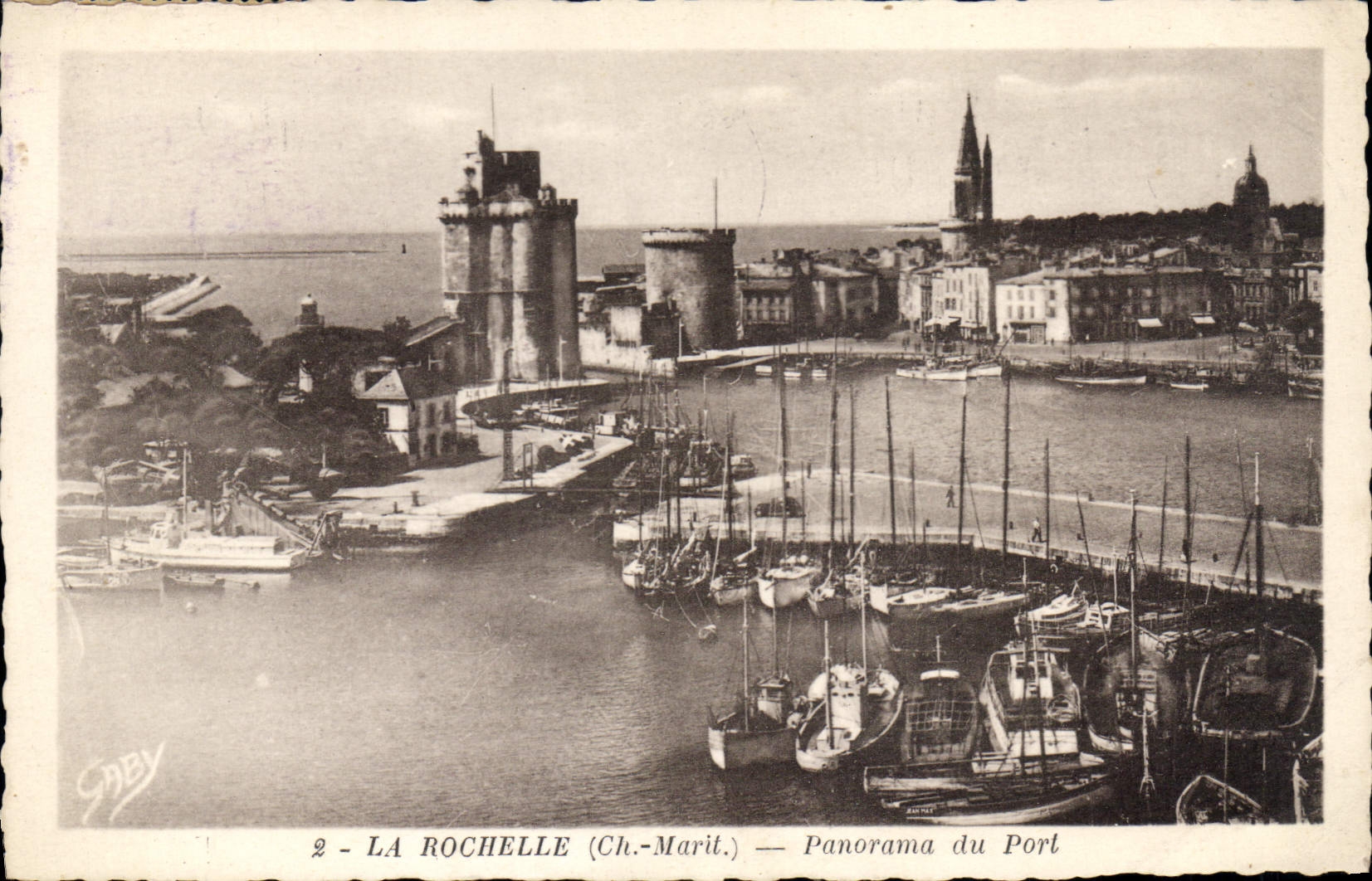 CPA La Rochelle Ch Marit Panorama du Port Bateaux
