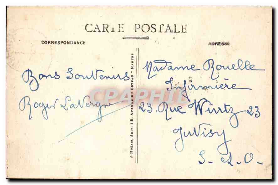 CPA Fouras Ch Inf L'Avenue du Bois Vert  — Rückseite