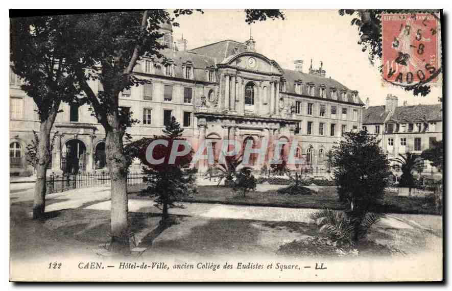 CAEN — Hôtel-de-Ville, ancien Collège des Eudistes et Square — LL