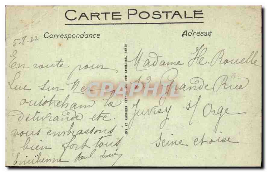 CAEN — Hôtel-de-Ville, ancien Collège des Eudistes et Square — LL — Verso