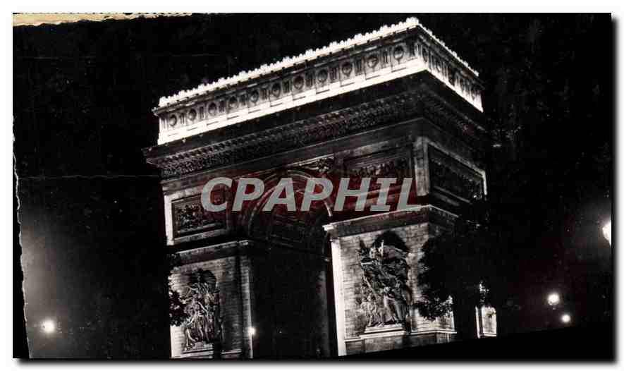 CPA Paris la Nuit L'Arc de Triomphe de l'Etoile 