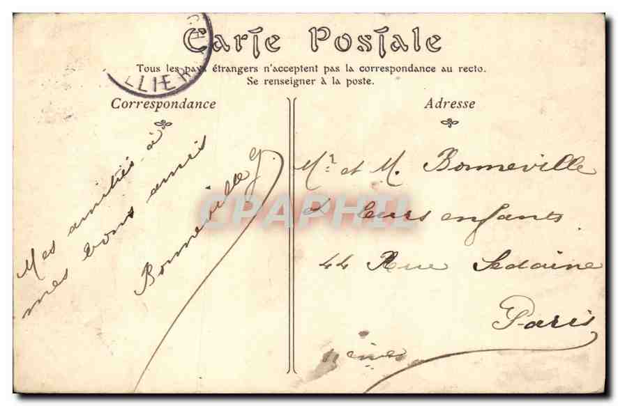 CPA Vichy Le Casino et les Terrasses  — Rückseite