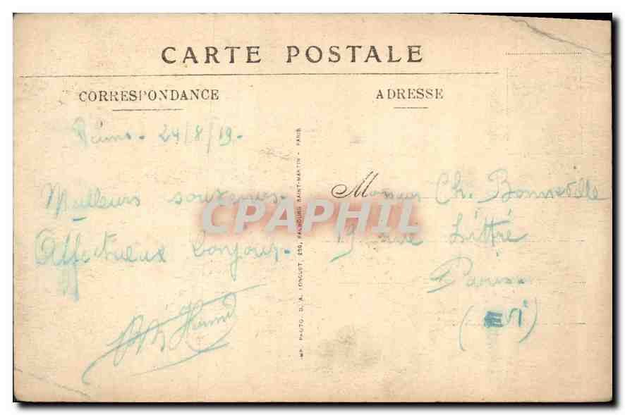 Reims — La cathédrale après le bombardement et l'incendie du 19 septembre 1914 — Matol, édit. Reims — Back