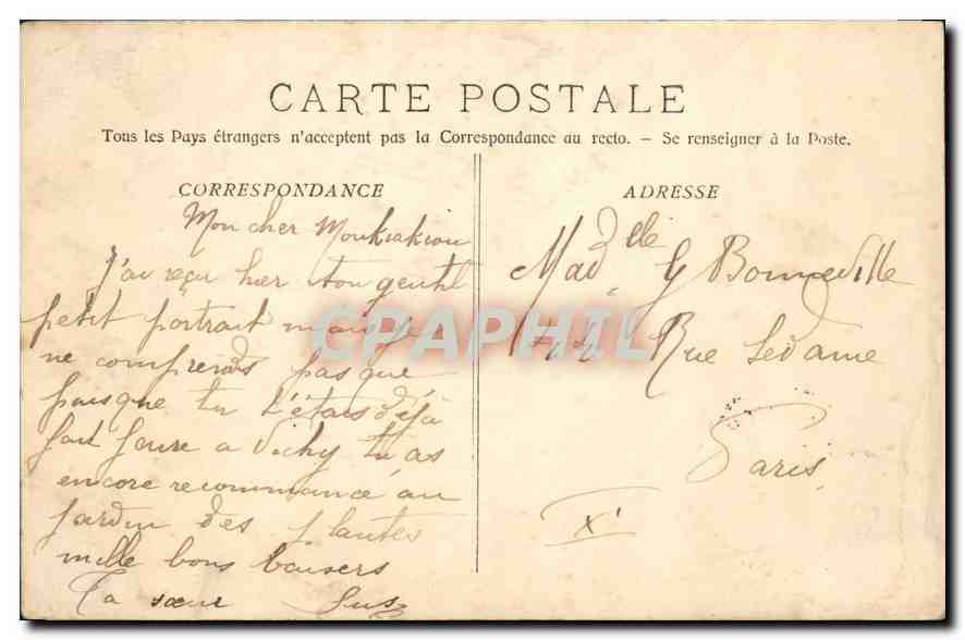 CPA Vichy Casino Nouvelle Salle de Jeux  — Verso
