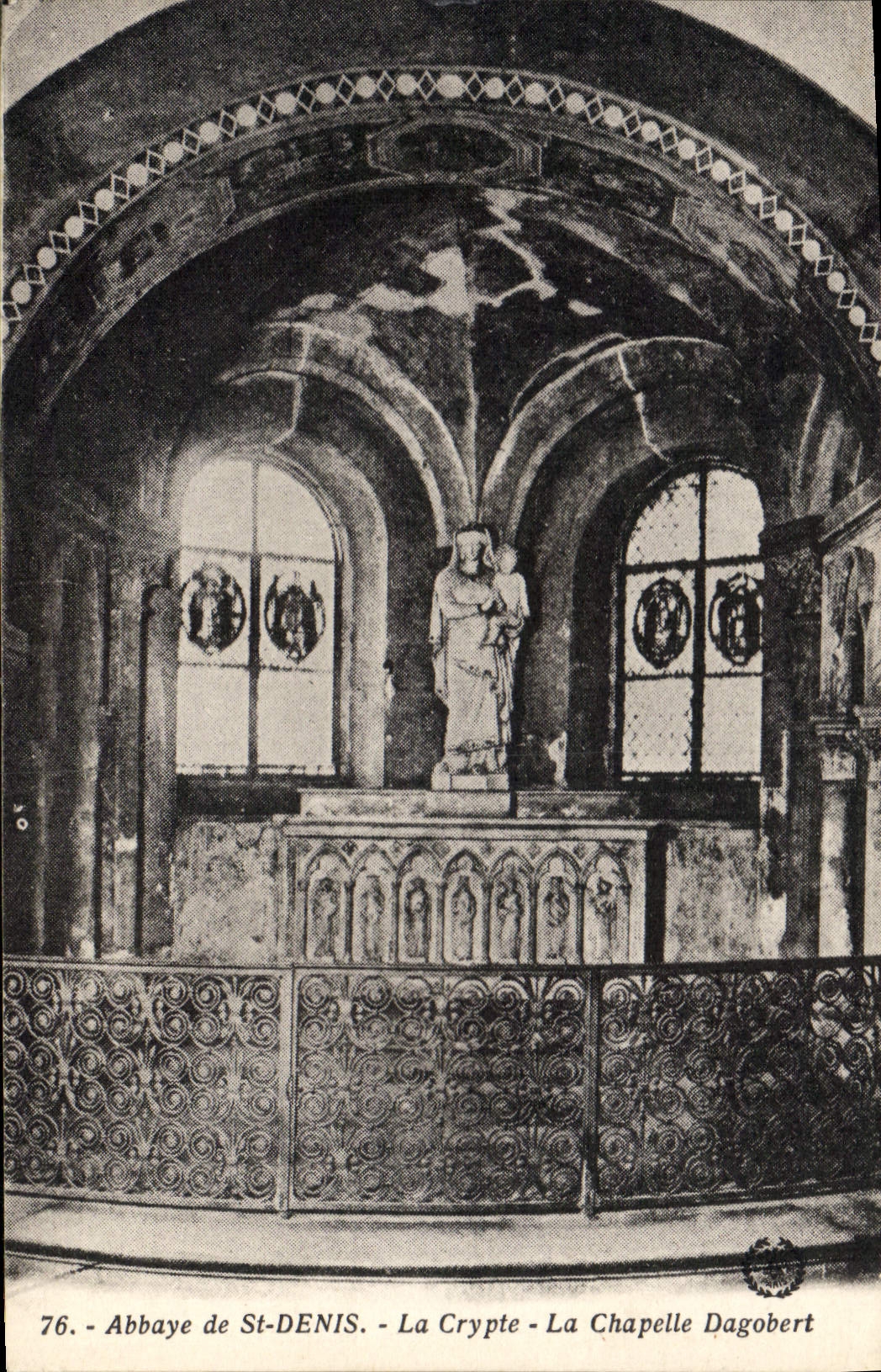 Abbaye de St-DENIS - La Crypte - La Chapelle Dagobert — Phototype 'L'Abélie', n°76