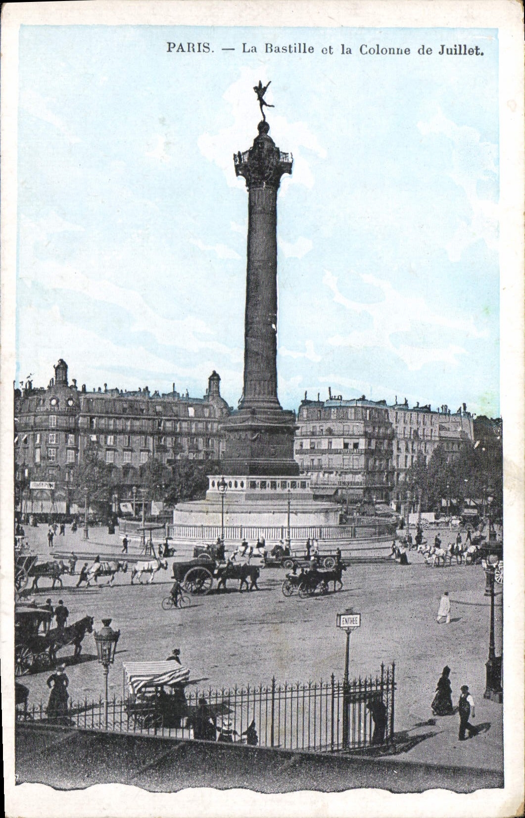 CPA Paris La Bastille et la Colonne de Juillet 