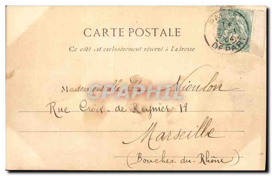 CPA Paris le Parc Monceau le Portail  — Rückseite