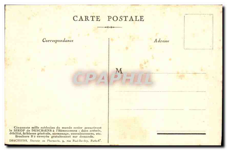 CPA Paris Palais de Justice  — Verso